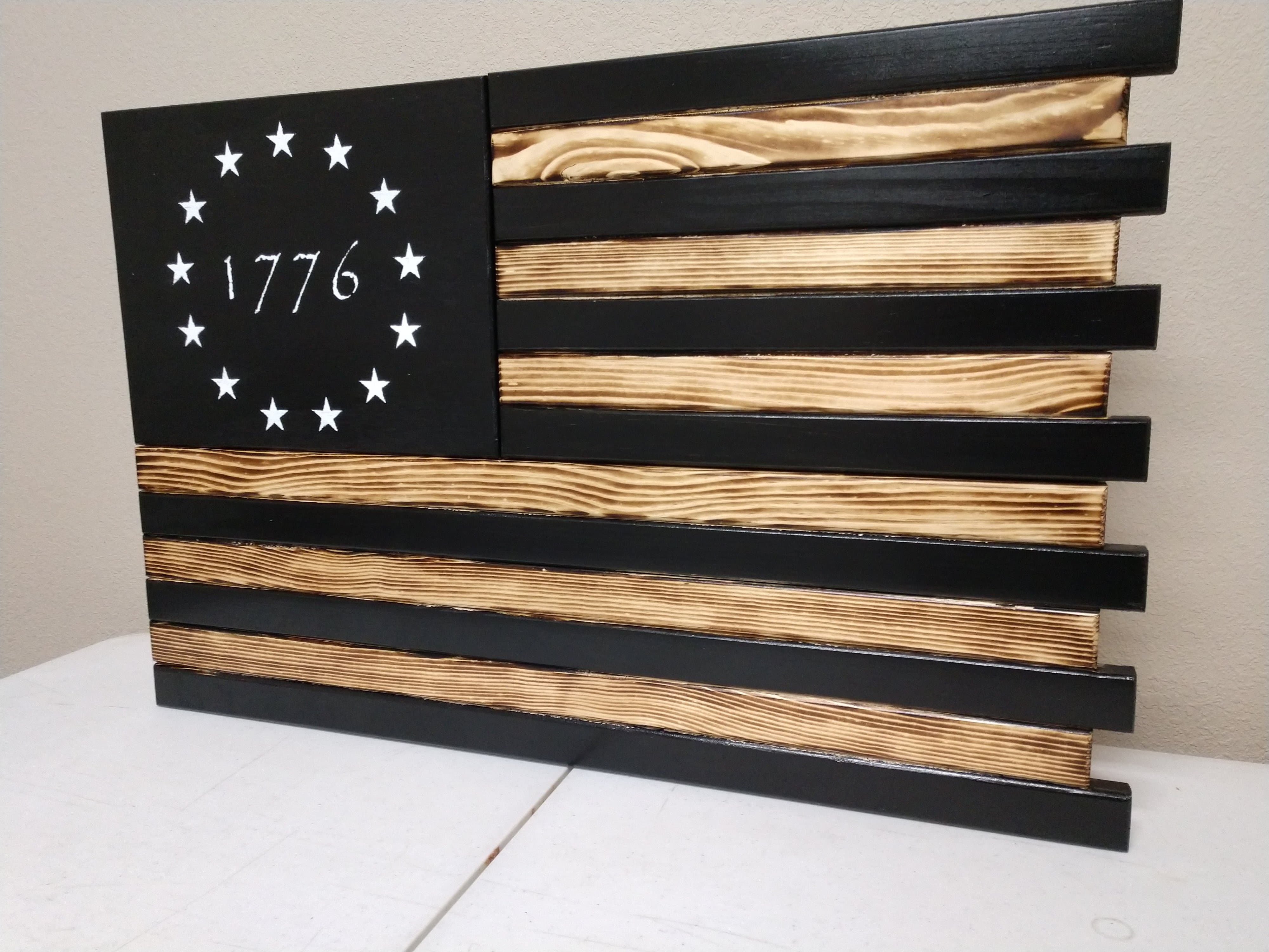 Deluxe 3 Compartment Gun Concealment Case (Traditional American Flag Designs)