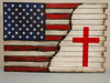 Small 2 Compartment Gun Case - Half Flag & Half Logo Designs