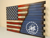 Premium 2 Compartment Gun Case - Half Flag & Half Logo Designs