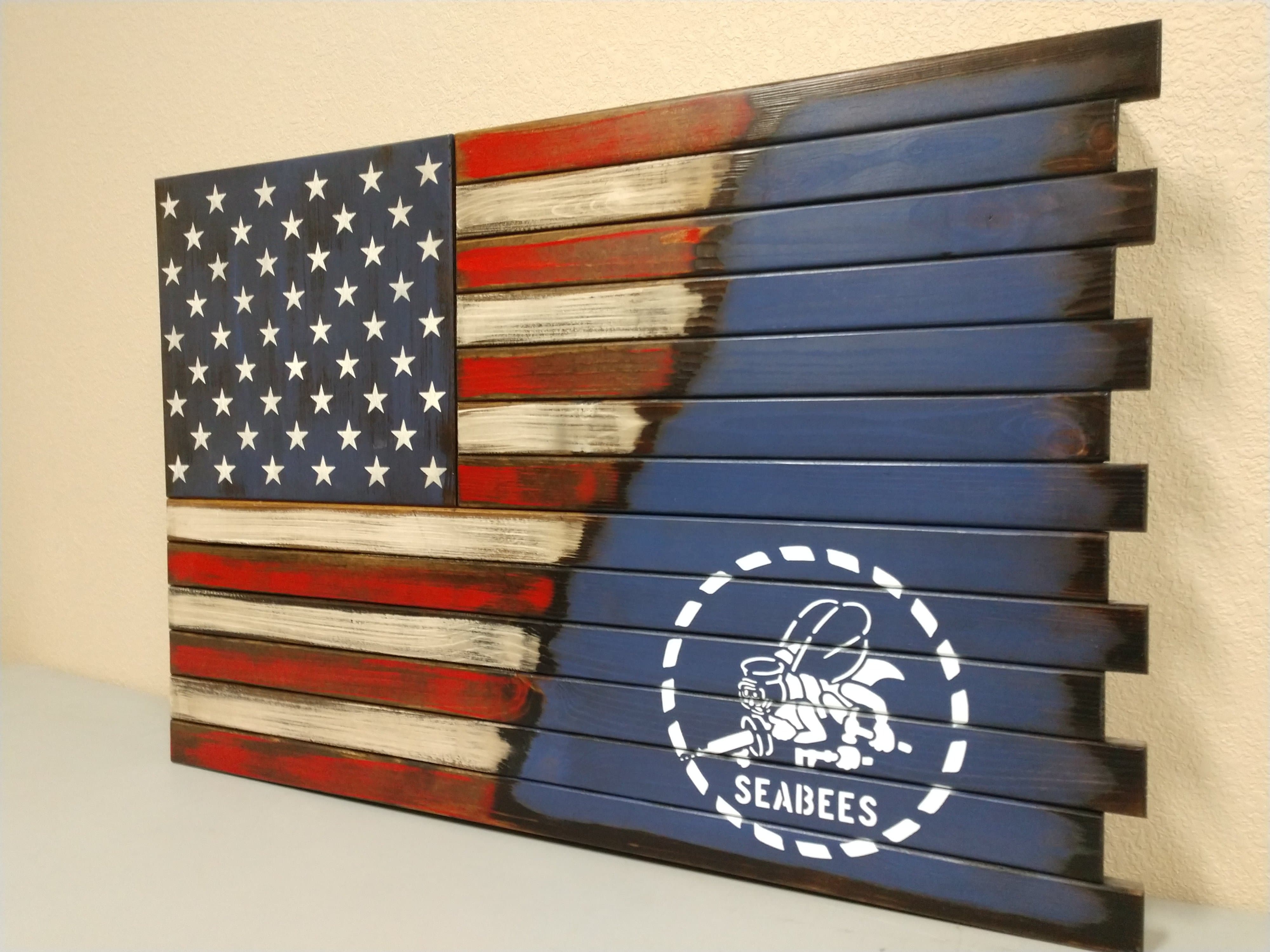 Small Hidden Gun Case with ½ USA Flag and ½ Graphic Design