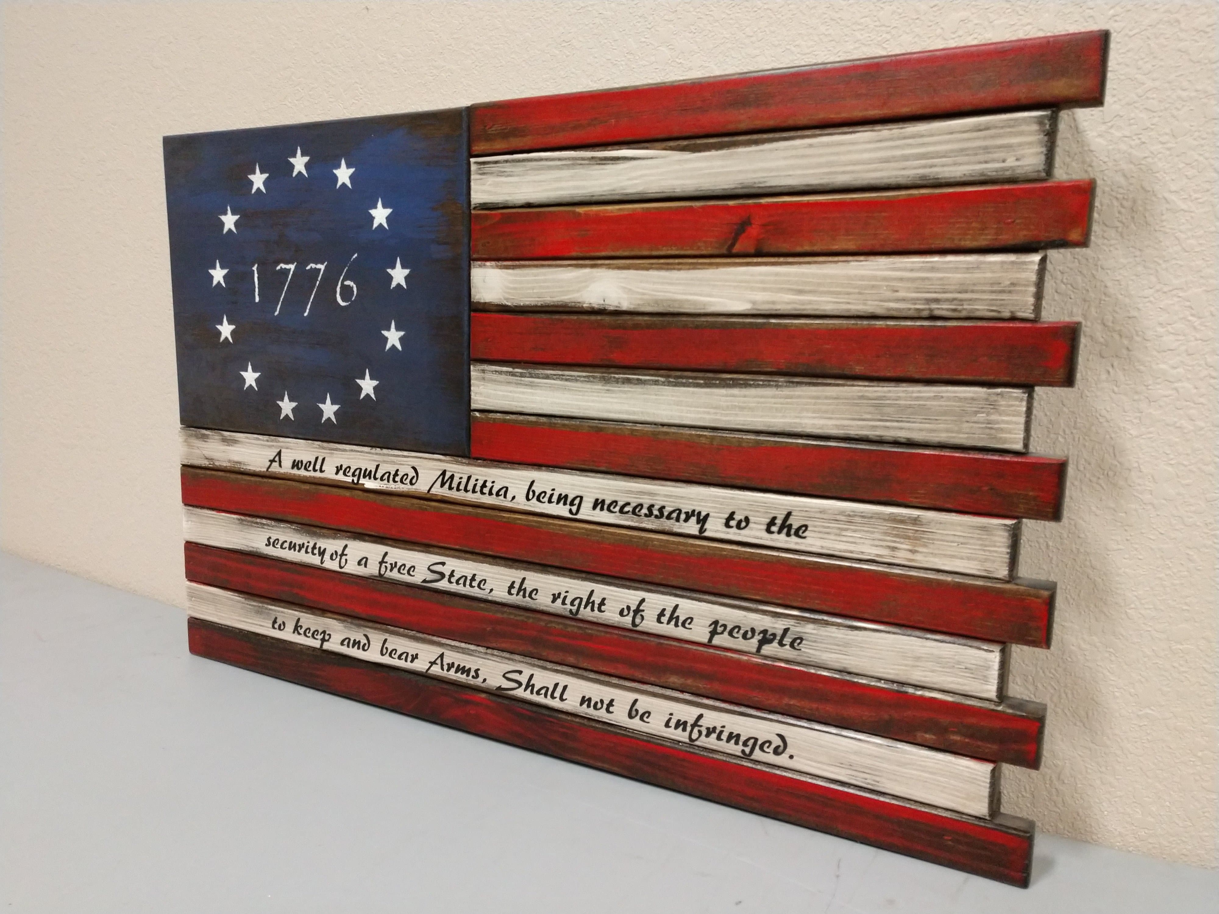Dual Compartment Small American Flag Gun Concealment Case