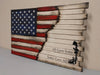 Small Hidden Gun Case with ½ USA Flag and ½ Graphic Design