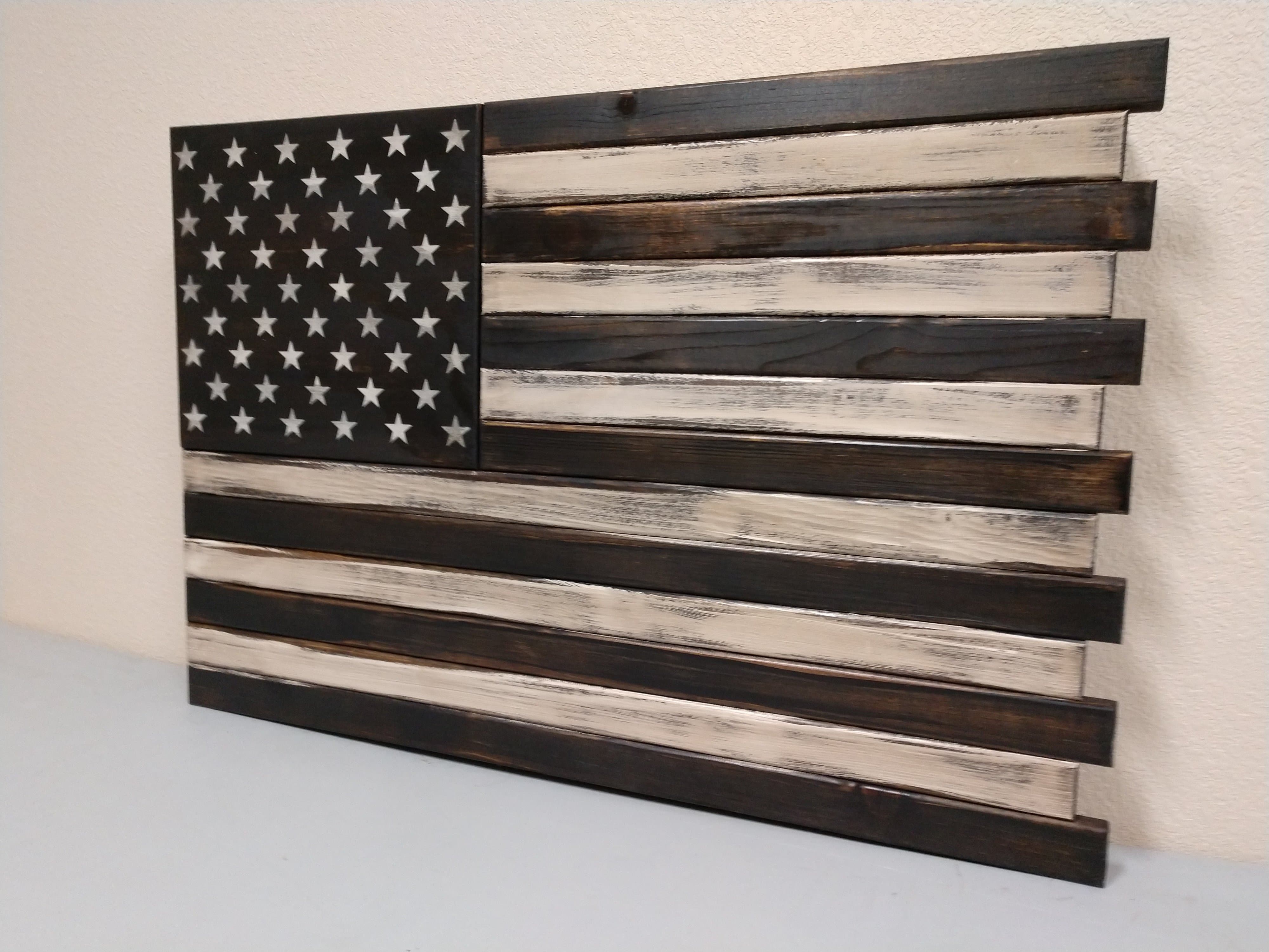 Large American Flag Gun Concealment Case with 2 Compartments