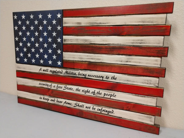 Large American Flag Gun Concealment Case with 2 Compartments