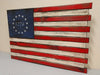 Large American Flag Gun Concealment Case with 2 Compartments