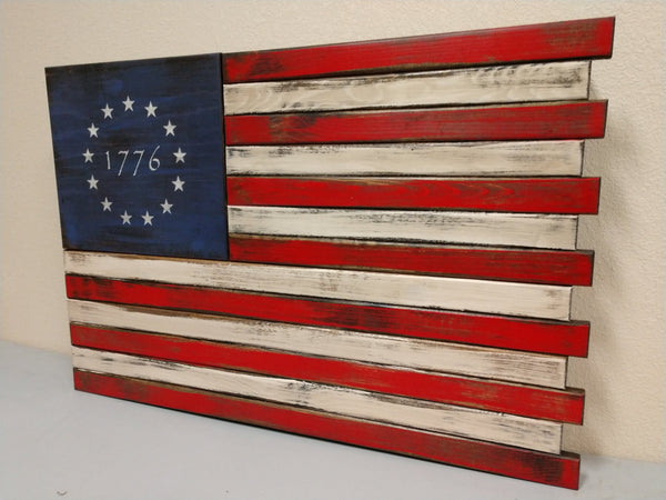 Deluxe 3 Compartment Gun Concealment Case (Traditional American Flag Designs)