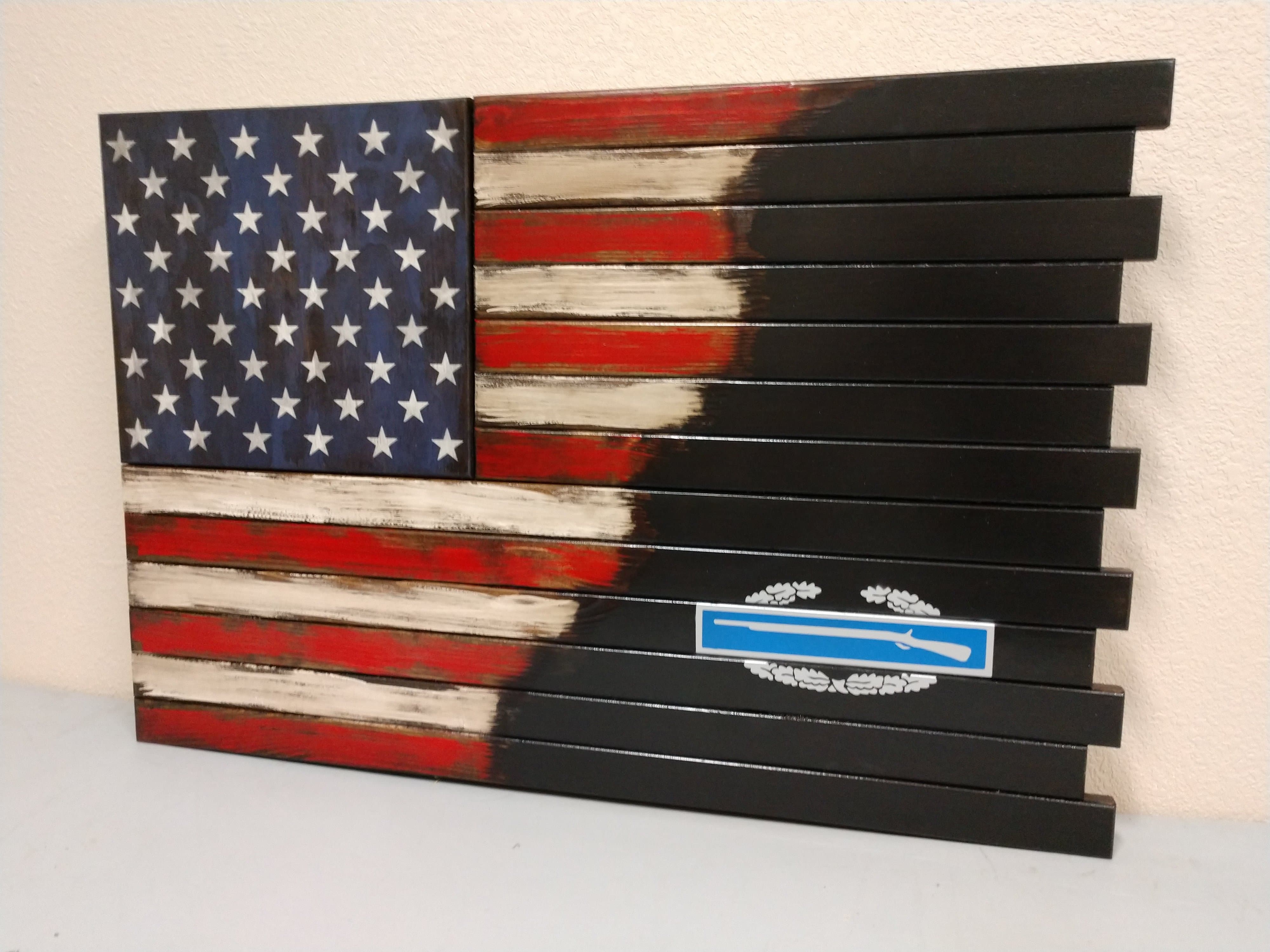 Premium 2 Compartment Gun Case - Half Flag & Half Logo Designs