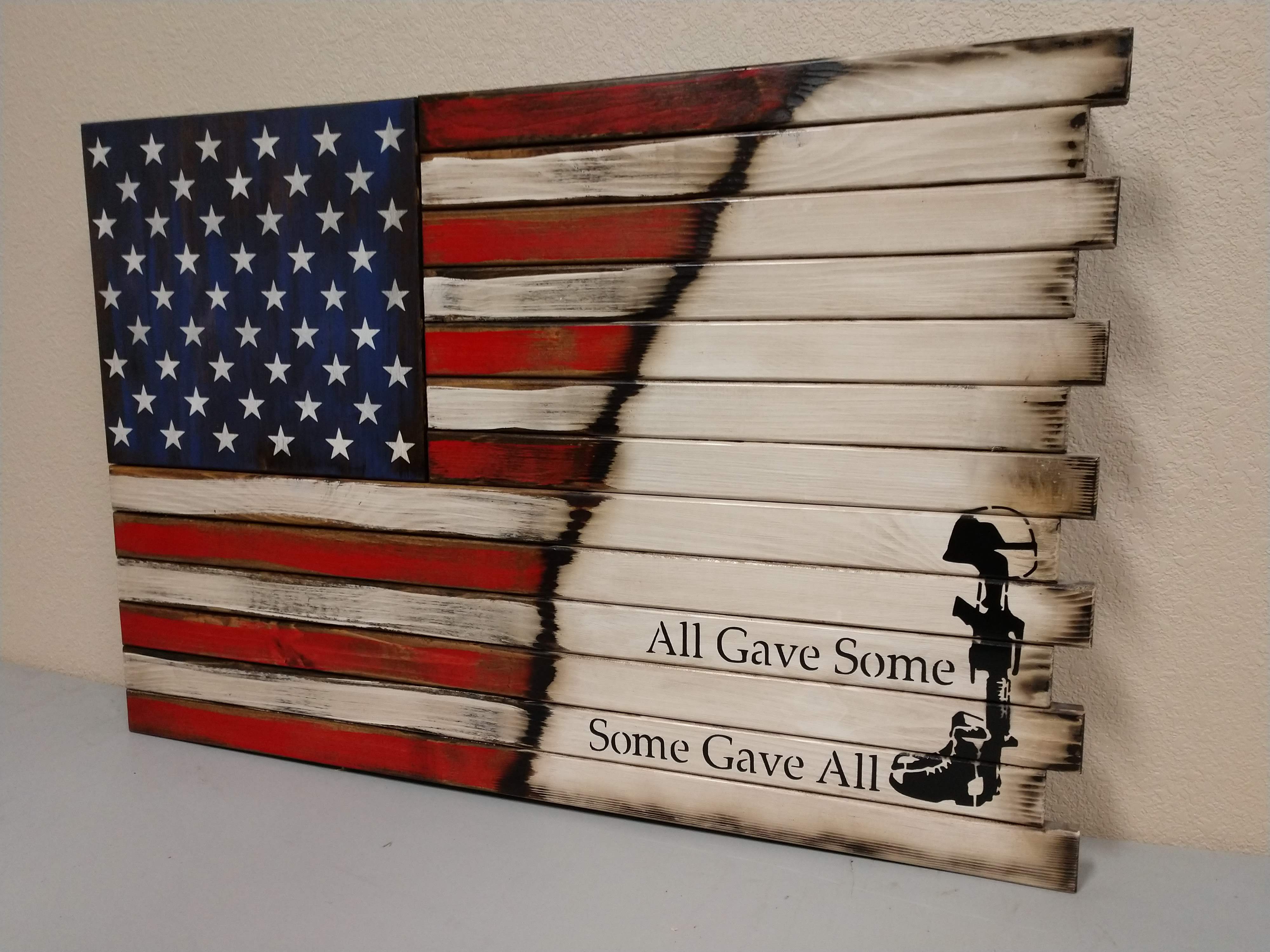 Deluxe 3 Compartment Gun Concealment Case (Hybrid American Flag Designs)
