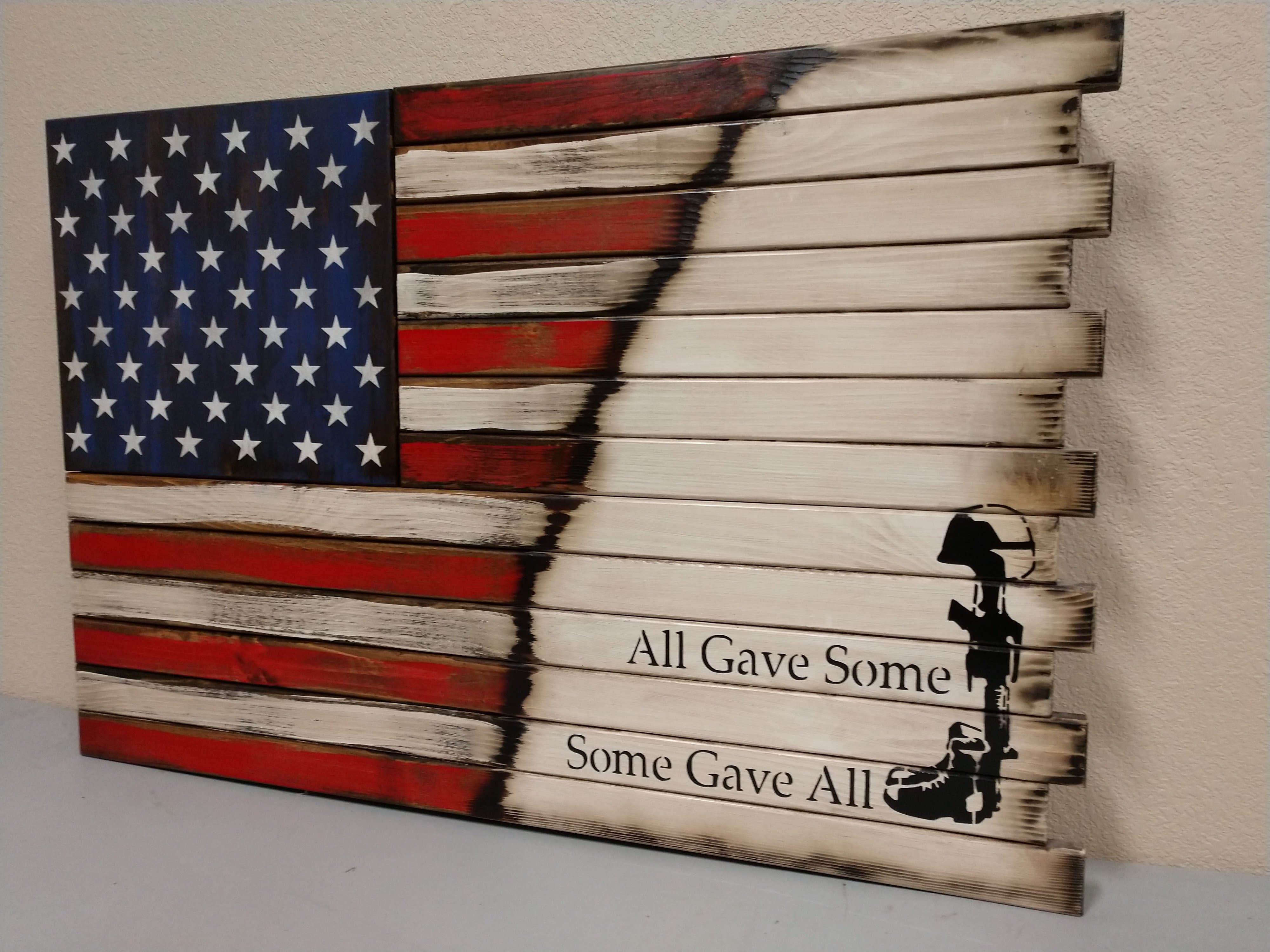 Premium 2 Compartment Gun Case - Half Flag & Half Logo Designs