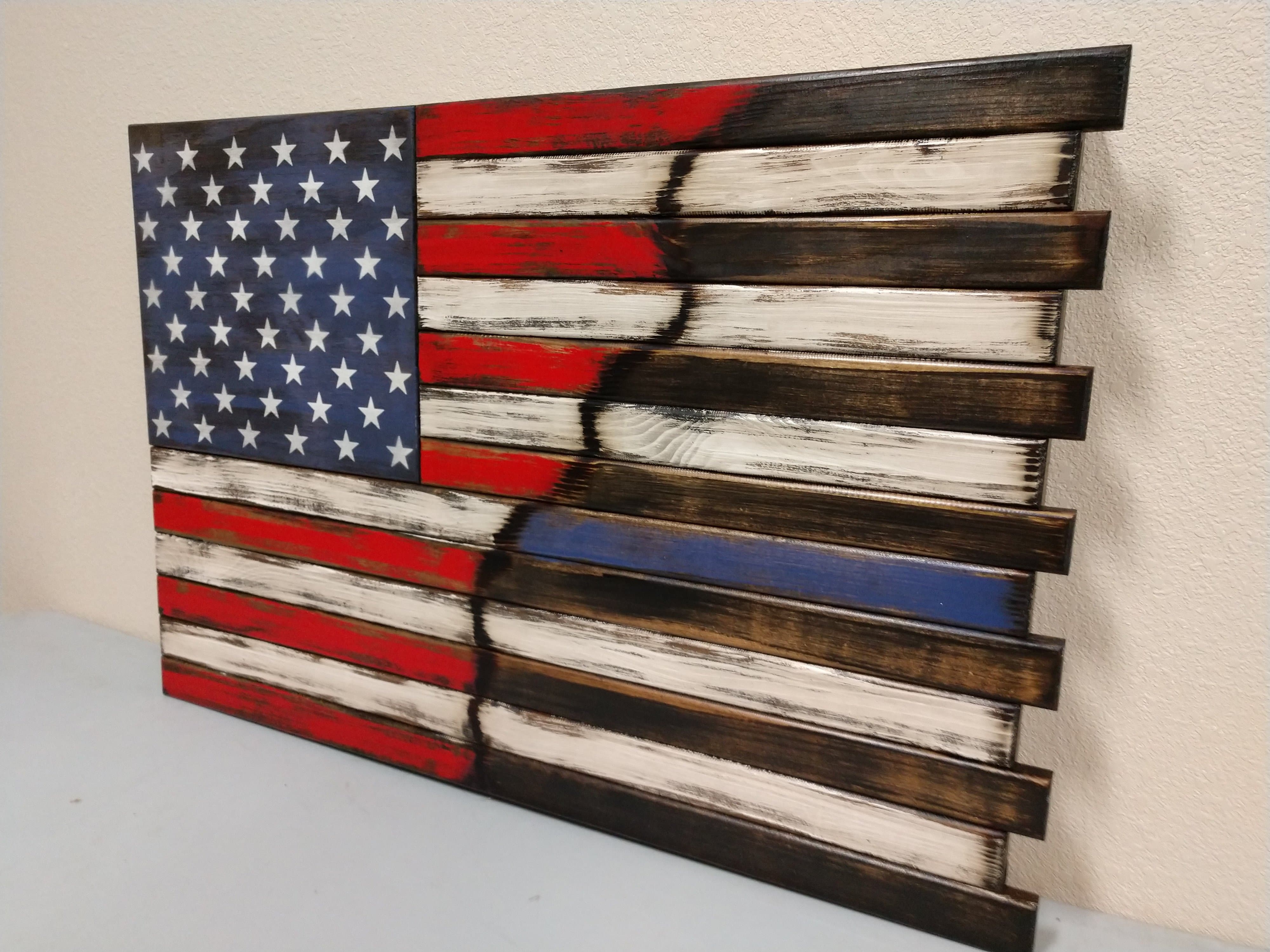 Premium 2 Compartment Gun Case - Half Flag & Half Logo Designs