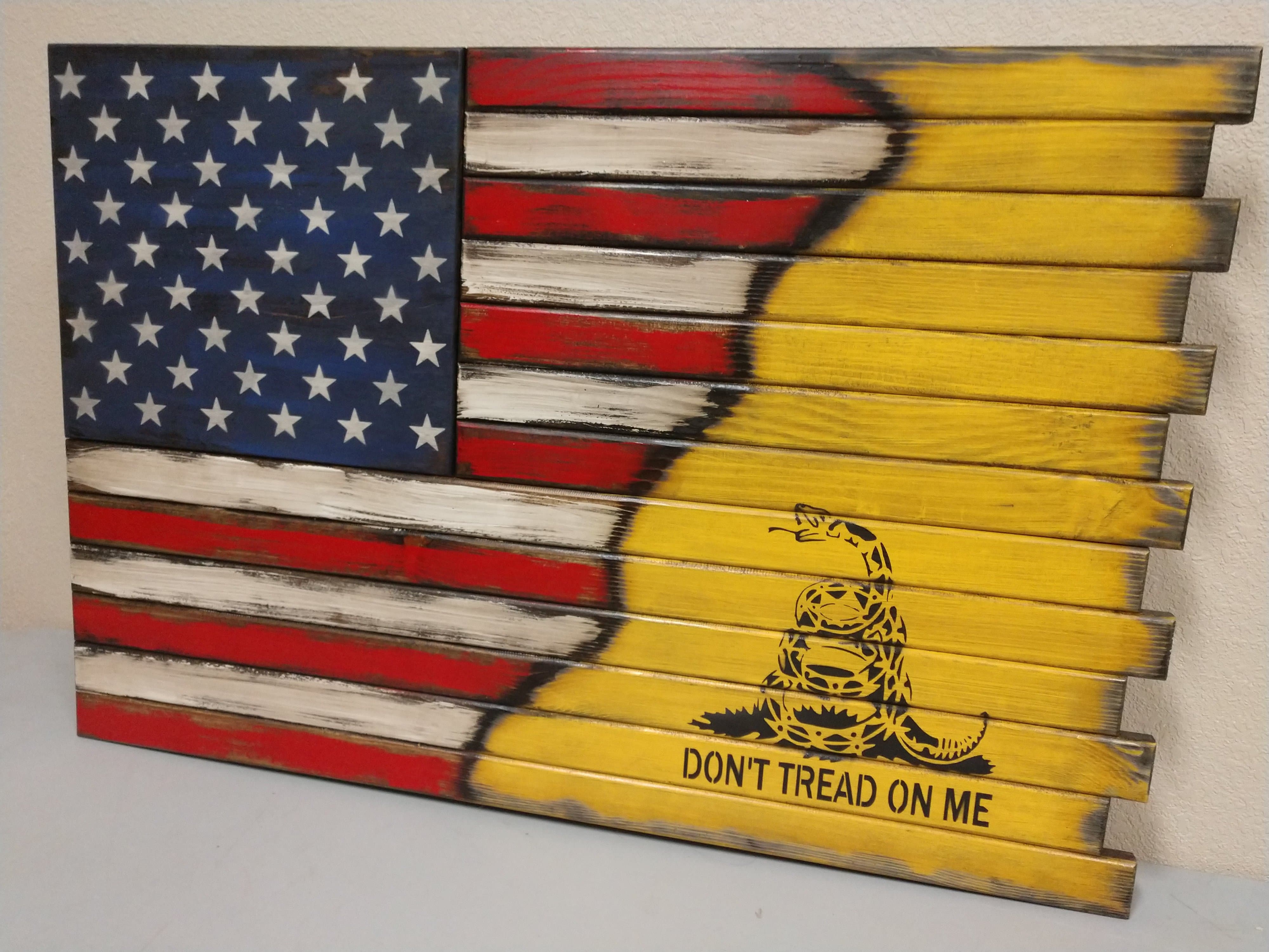 Deluxe 3 Compartment Gun Concealment Case (Hybrid American Flag Designs)