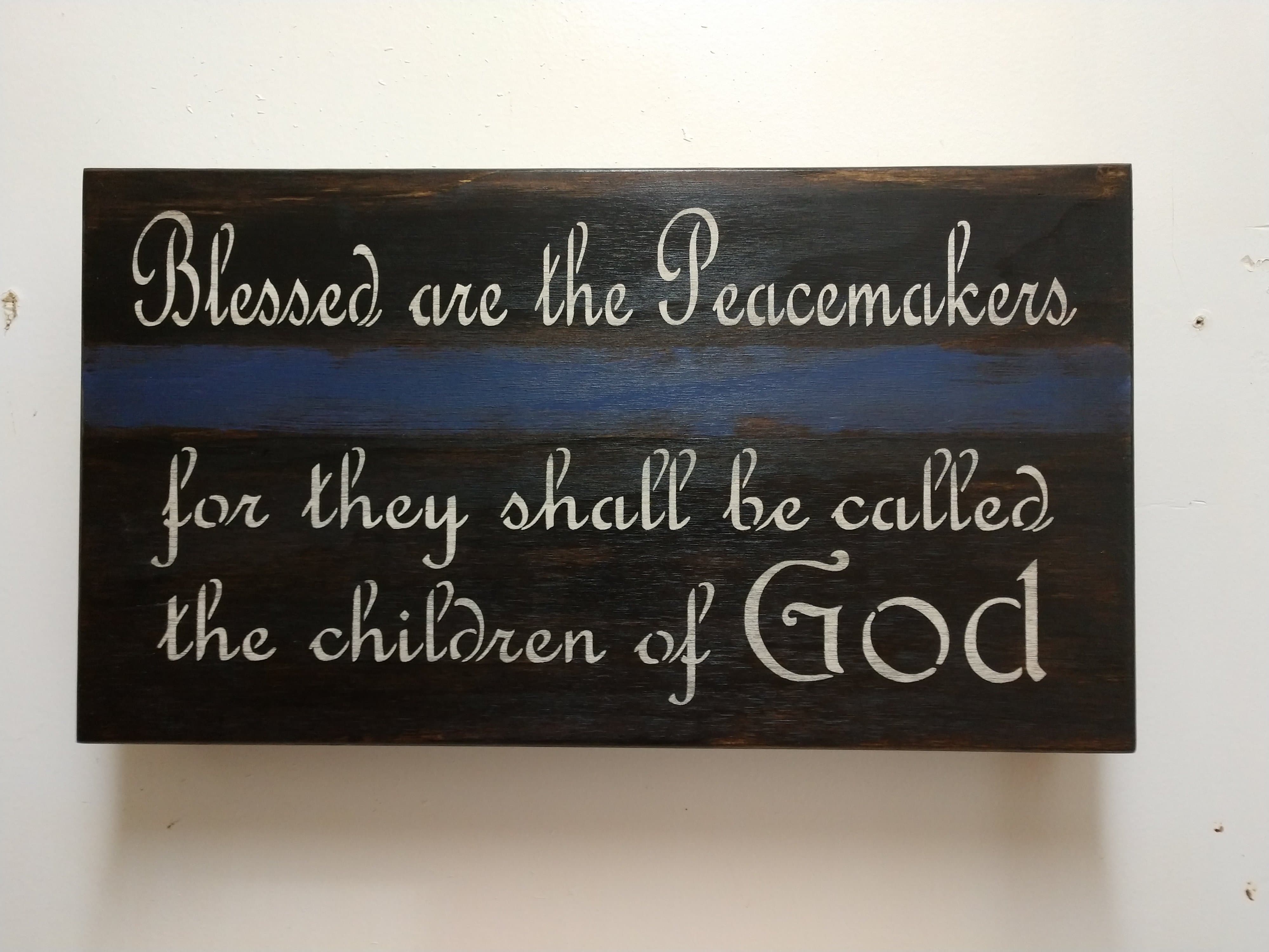 Mini “Blessed are the Peacemakers” Concealment Wall Art