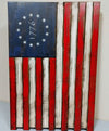 Large Vertical Hanging American Flag Gun Concealment Case