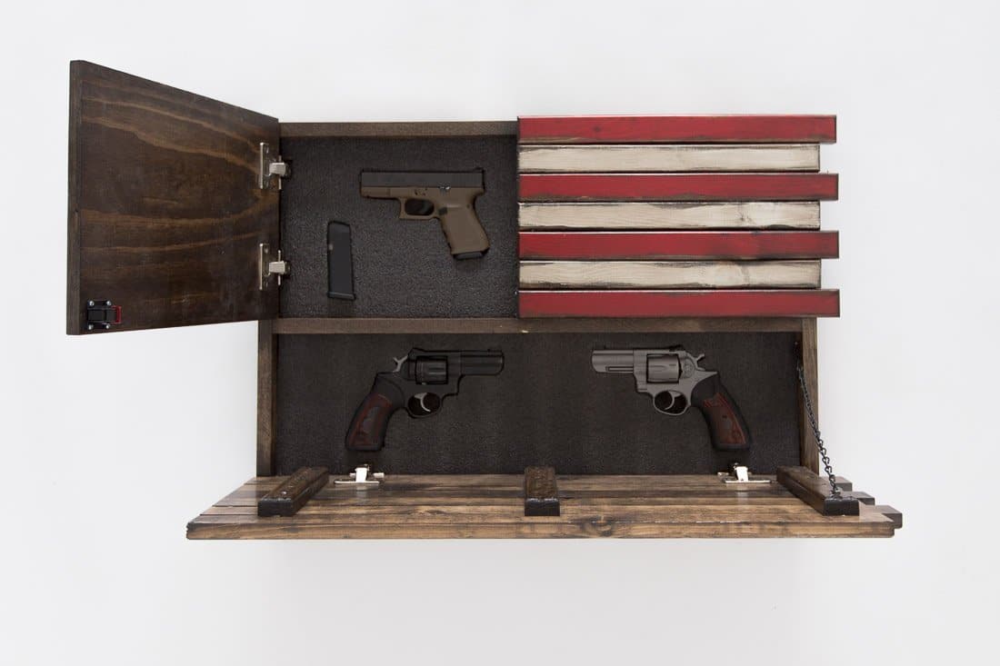 Dual Compartment Small American Flag Gun Concealment Case