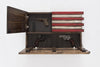Small 2 Compartment Gun Case - Half Flag & Half Logo Designs