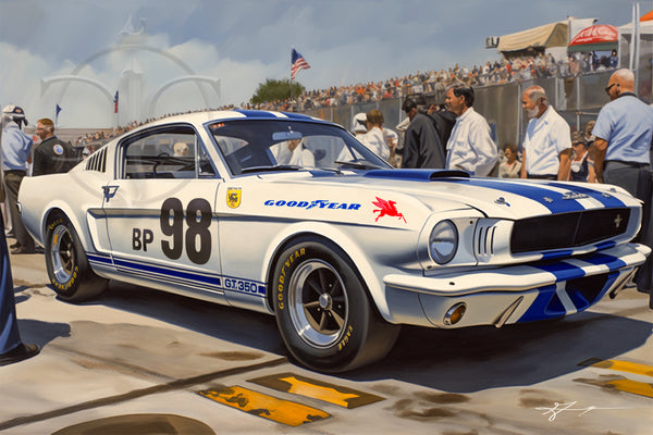 Ford Mustang 1965 Shelby Cobra GT350 - Gallery Wrapped Canvas For the Man Cave GJG Studios