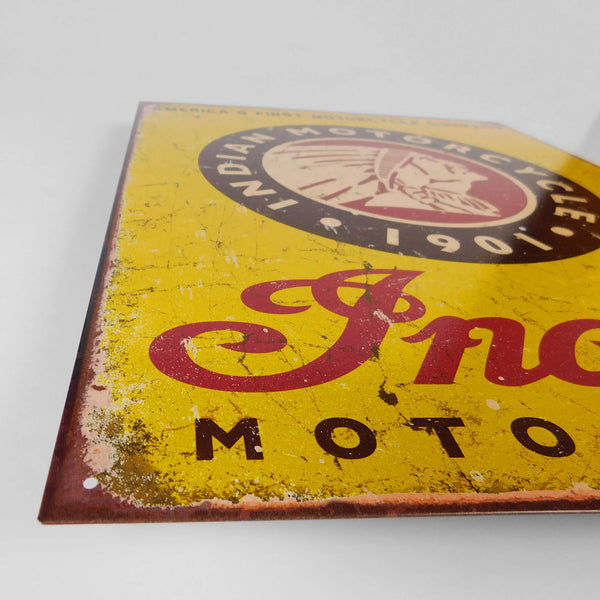 Indian Motorcycle 'Since 1901' - Tin Metal Sign For the Gear Head Sign Box Co.