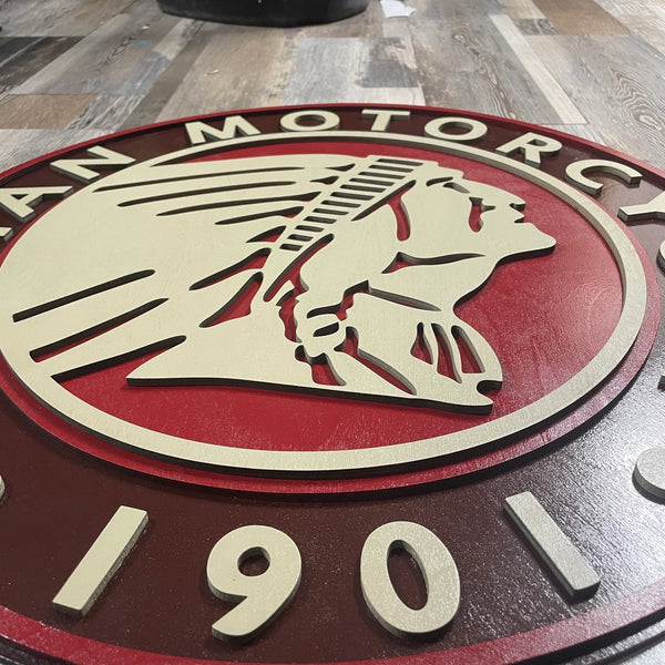 Indian Motorcycles - Layered Wood Sign