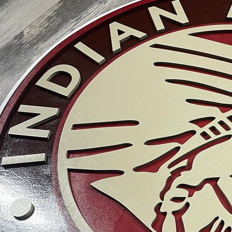 Indian Motorcycles - Layered Wood Sign For the Gear Head Arizona Copper Beard