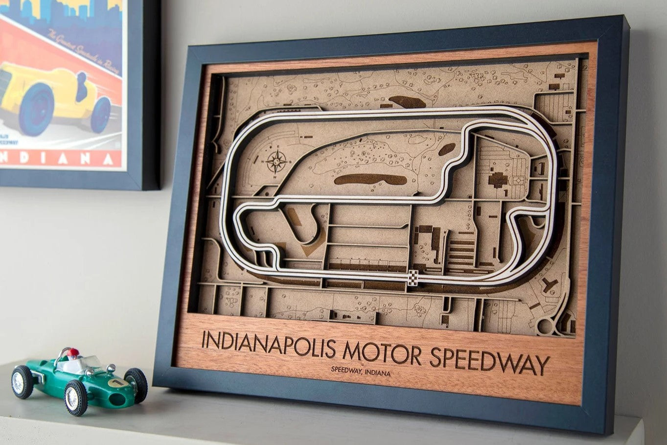 Indianapolis Motor Speedway - 3D Wood Track Map For the Gear Head Karta Trek