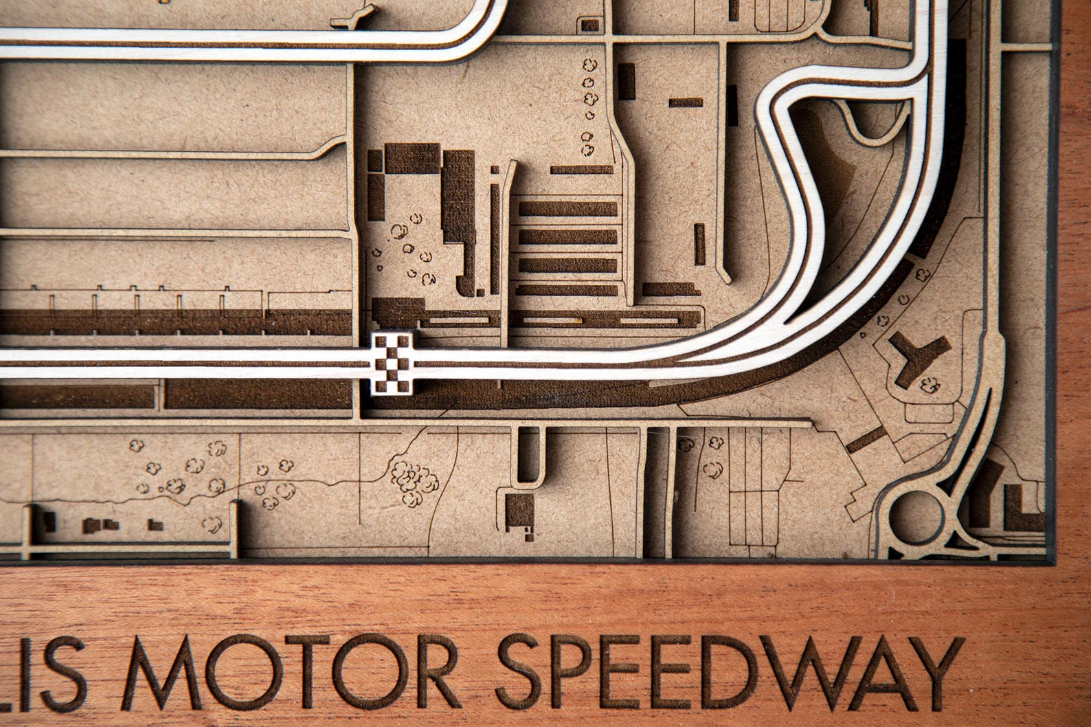 Indianapolis Motor Speedway - 3D Wood Track Map For the Gear Head Karta Trek