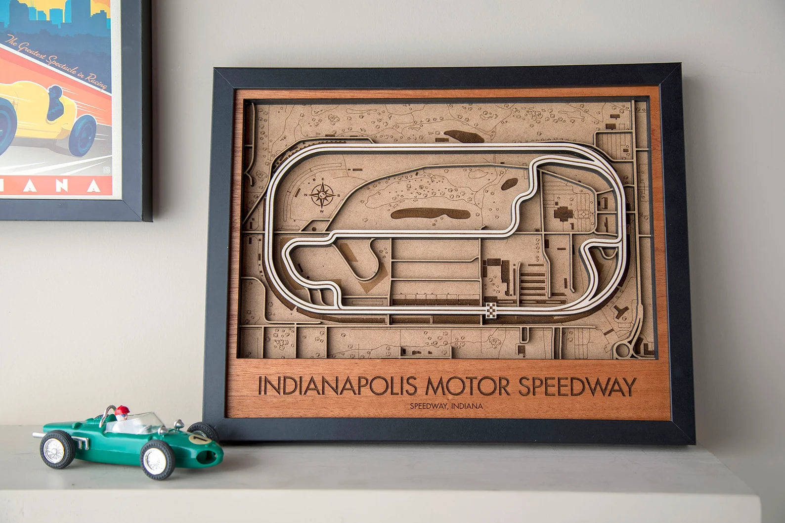 Indianapolis Motor Speedway - 3D Wood Track Map For the Gear Head Karta Trek