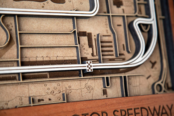 Indianapolis Motor Speedway - 3D Wood Track Map For the Gear Head Karta Trek