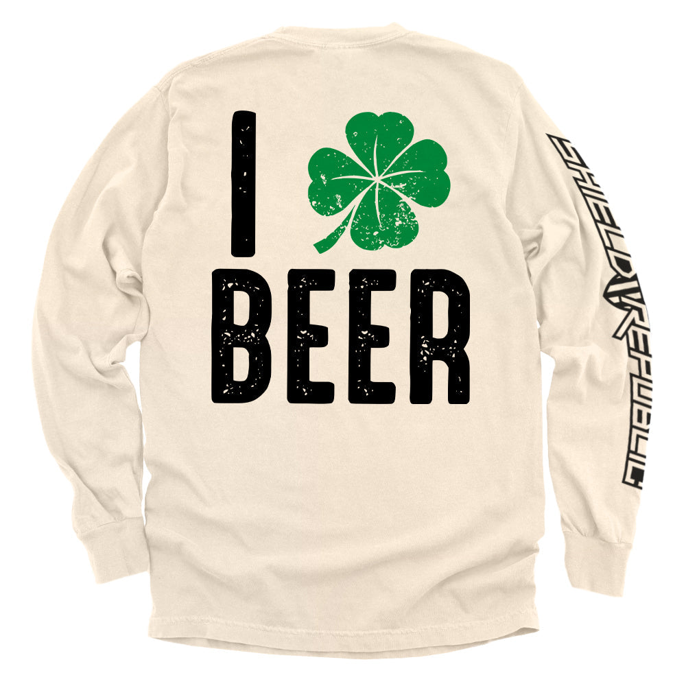 Ivory long-sleeve shirt with back print 