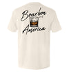 Ivory pocket T-shirt with Bourbon the Spirit of America back graphic