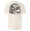 Ivory short-sleeve T-shirt with large back Bourbon Country graphic print