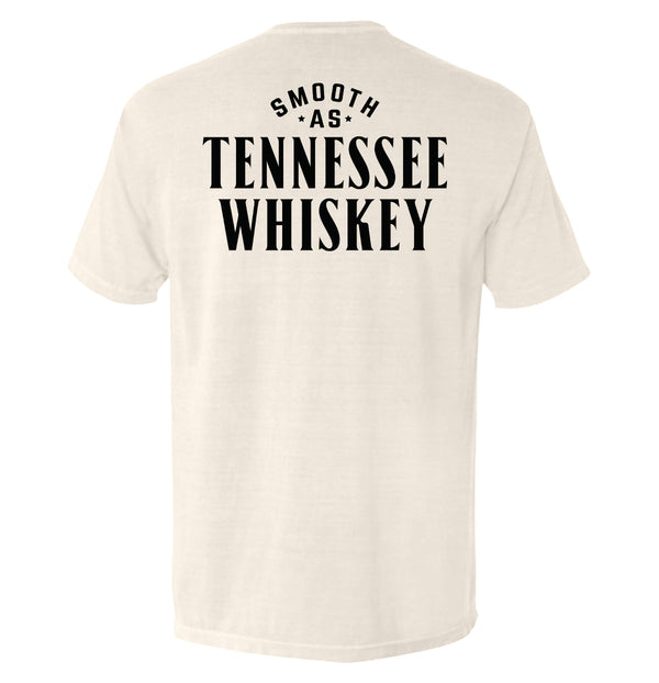 Ivory short-sleeve T-shirt with Tennessee Whiskey graphic on the back