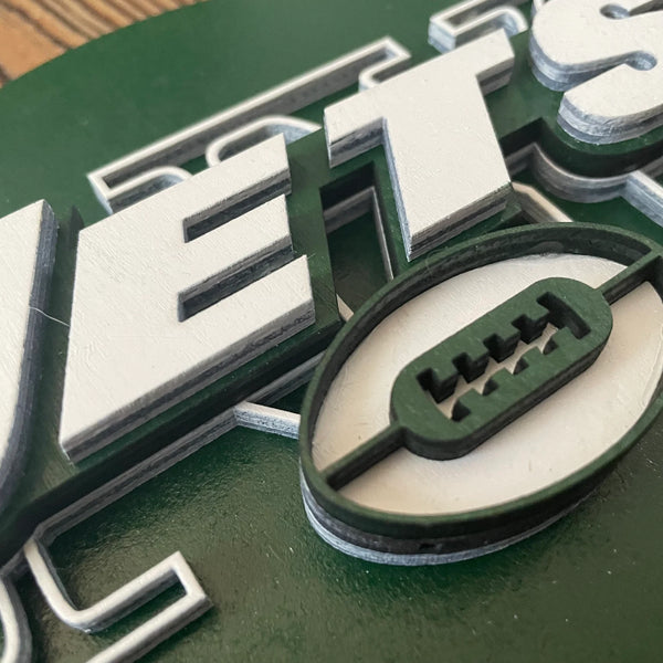New York Jets - Layered Wood Sign For the Sports Lover Arizona Copper Beard