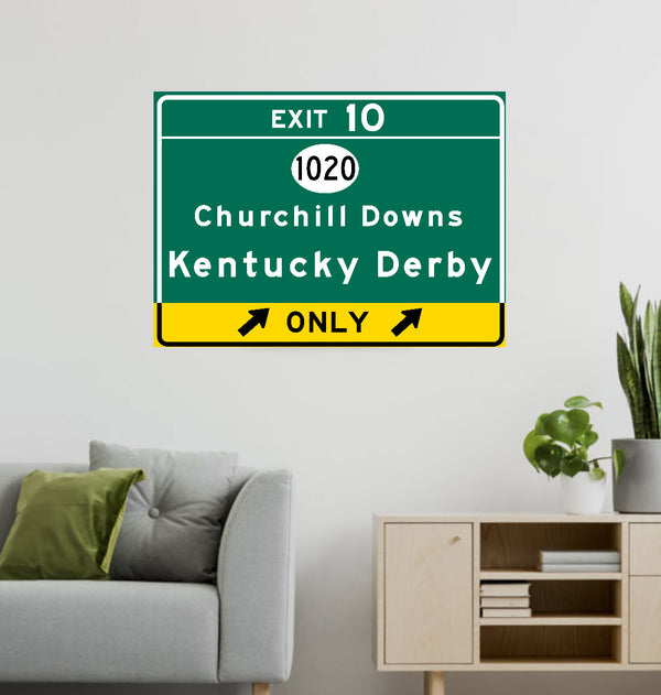 Kentucky Derby – Metal Highway Sign For the Sports Lover 