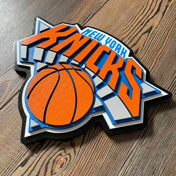 New York Knicks - Layered Wood Sign For the Sports Lover Arizona Copper Beard