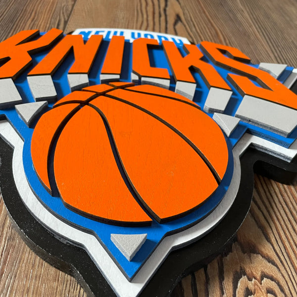 New York Knicks - Layered Wood Sign For the Sports Lover Arizona Copper Beard