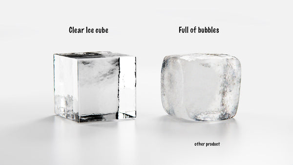 Crystal Clear Ice Cube Maker Tray - Eight 2" Squares Ice Cube Mold For the Bar Lemonsoda