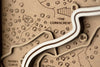 Laguna Seca Raceway - 3D Wood Track Map For the Gear Head Karta Trek