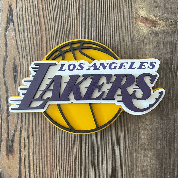 Los Angeles Lakers - Layered Wood Sign For the Sports Lover Arizona Copper Beard
