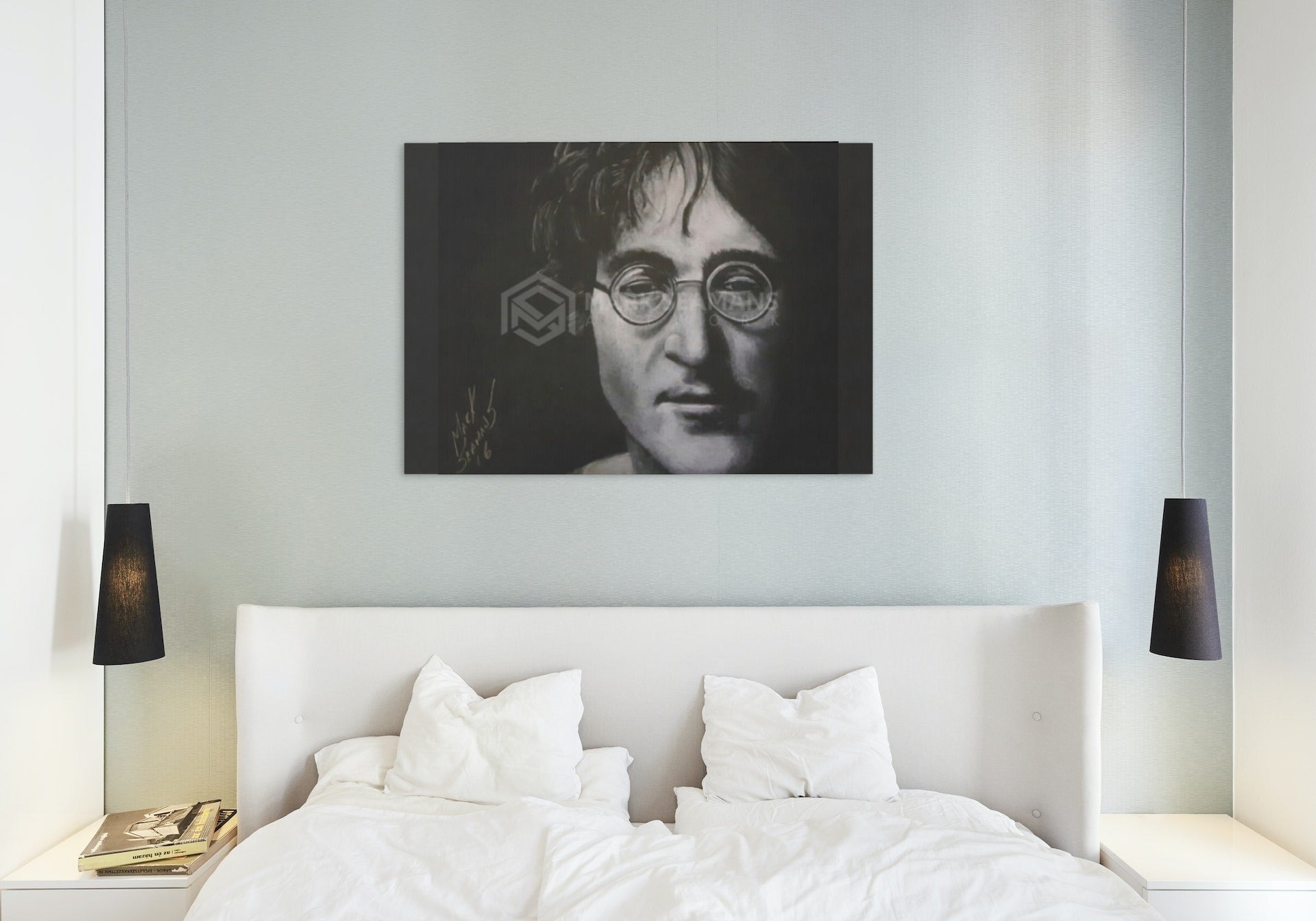 John Lennon Charcoal Portrait – Gallery Wrapped Canvas