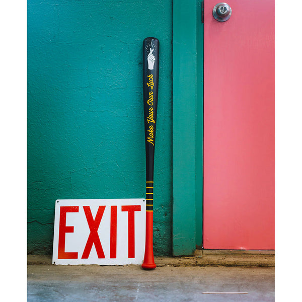 "Make Your Own Luck"  - Baseball Art Bat