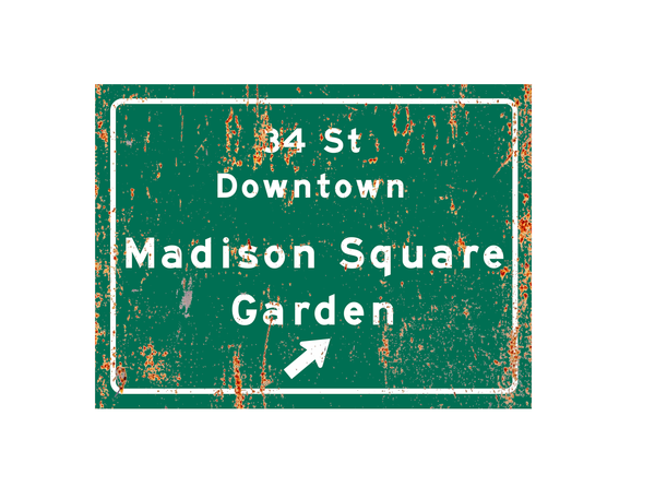 Madison Square Garden – Classic Stadium Metal Sign For the Sports Lover Winks Print