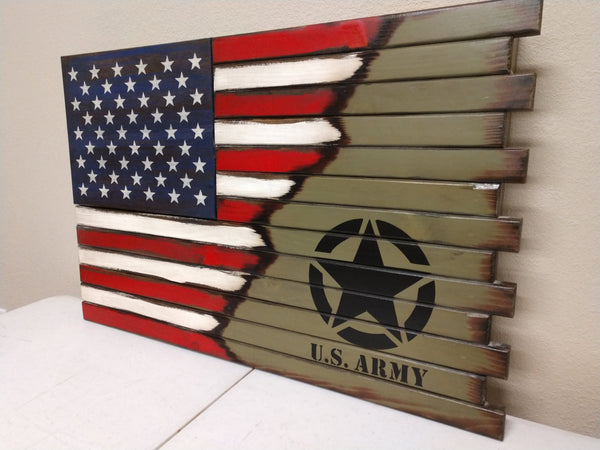 Premium 2 Compartment Gun Case - Half Flag & Half Logo Designs