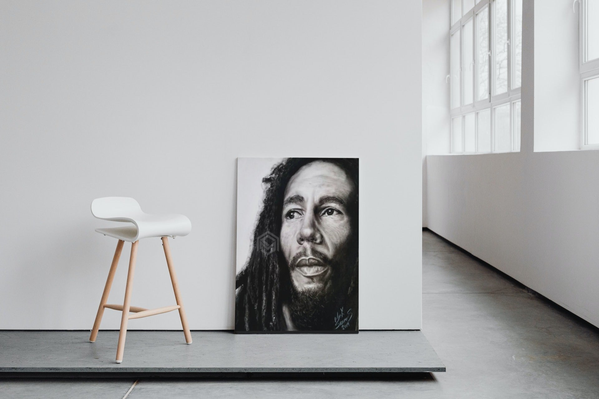 Bob Marley Charcoal Portrait – Gallery Wrapped Canvas