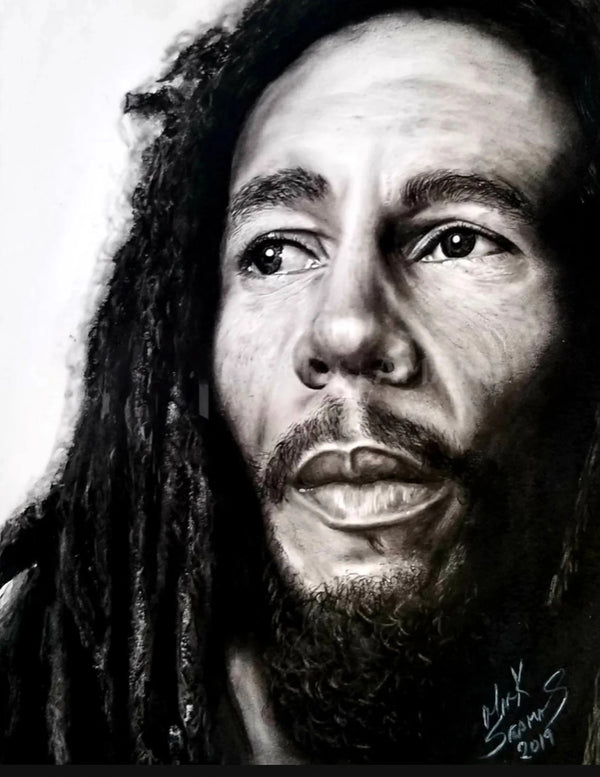 Bob Marley Charcoal Portrait – Gallery Wrapped Canvas