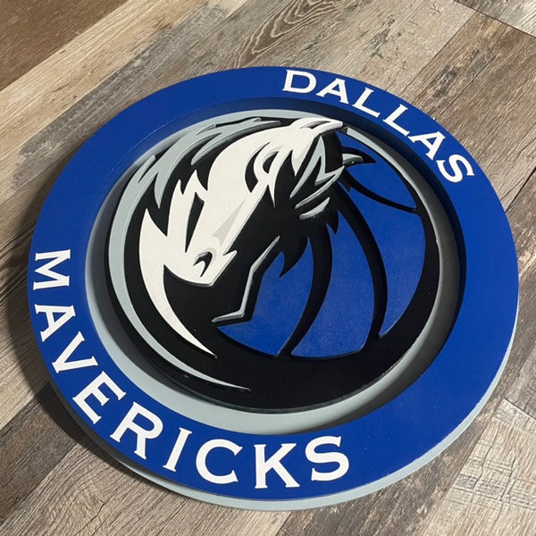 Dallas Mavericks - Layered Wood Sign For the Sports Lover Arizona Copper Beard