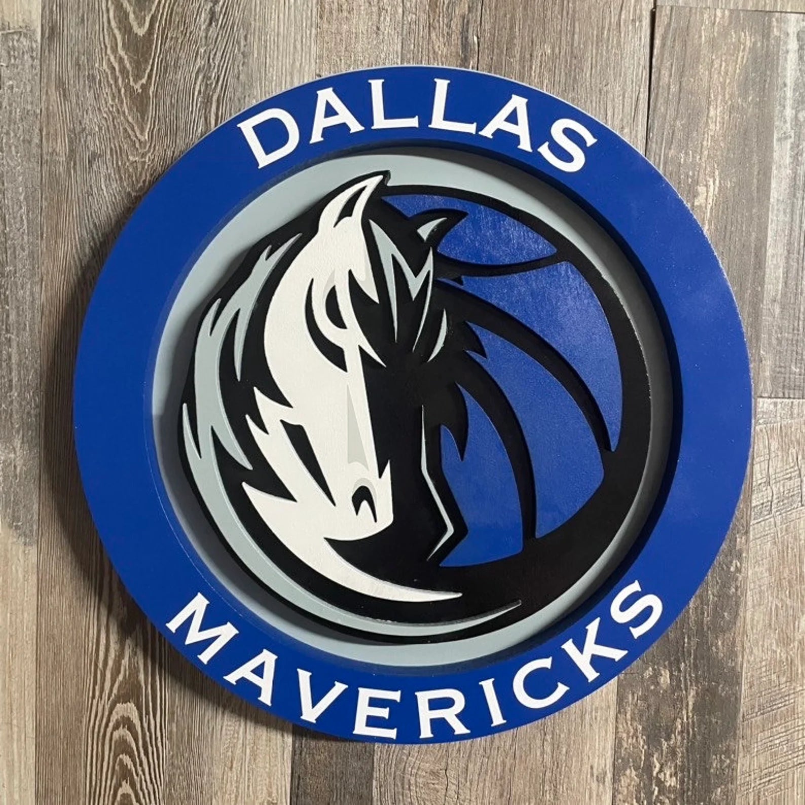 Dallas Mavericks - Layered Wood Sign For the Sports Lover Arizona Copper Beard