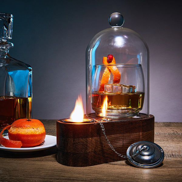Speakeasy Bourbon Smoker (Small Size) For the Bar Ford Product Design Kona Brown Stain