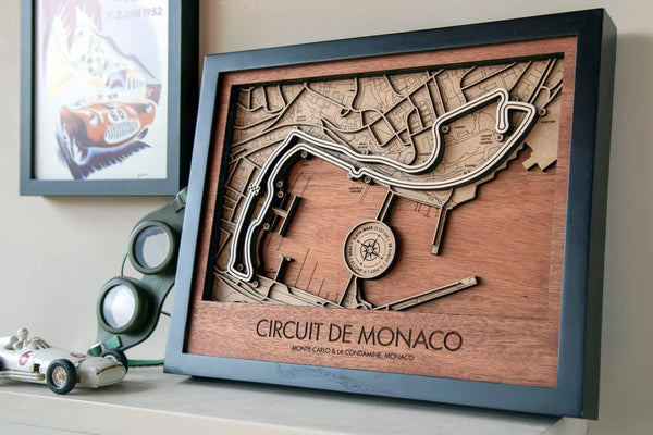 Circuit de Monaco - Formula 1 - 3D Wood Track Map