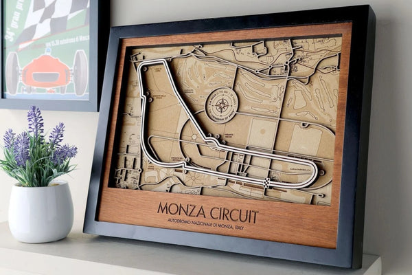 Autodromo Nazionale di Monza - 3D Wood Track Map For the Gear Head Karta Trek