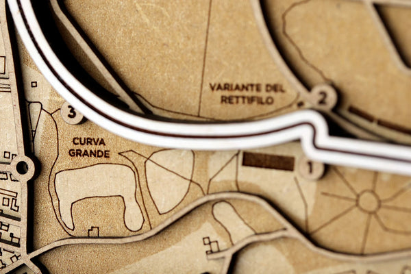 Autodromo Nazionale di Monza - 3D Wood Track Map